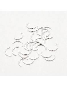 Decorazione metallica a mezzaluna argento