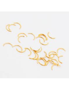 Decorazione metallica a mezzaluna oro