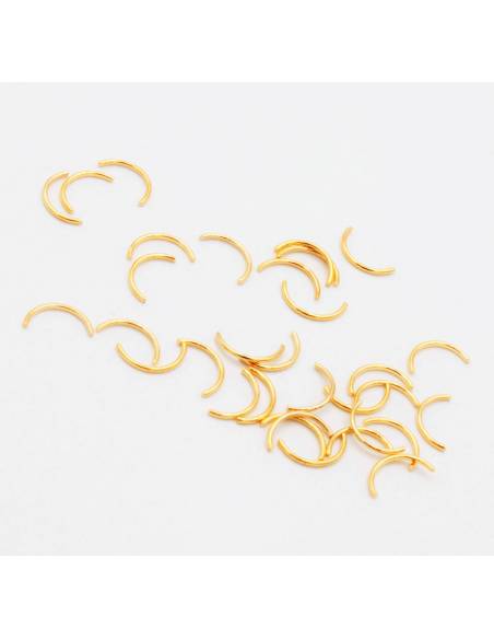 Decorazione metallica a mezzaluna oro