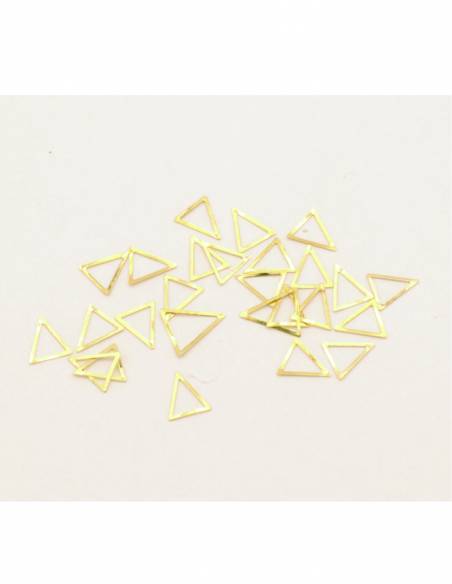 Decorazione metallica a triangolo oro (30pz)