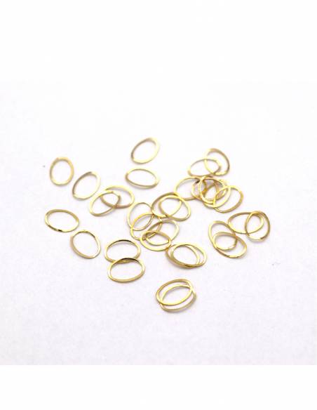 Decorazione metallica ovale oro (30pz)