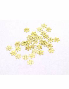 Decorazione metallica fiocco di neve oro (30pz)