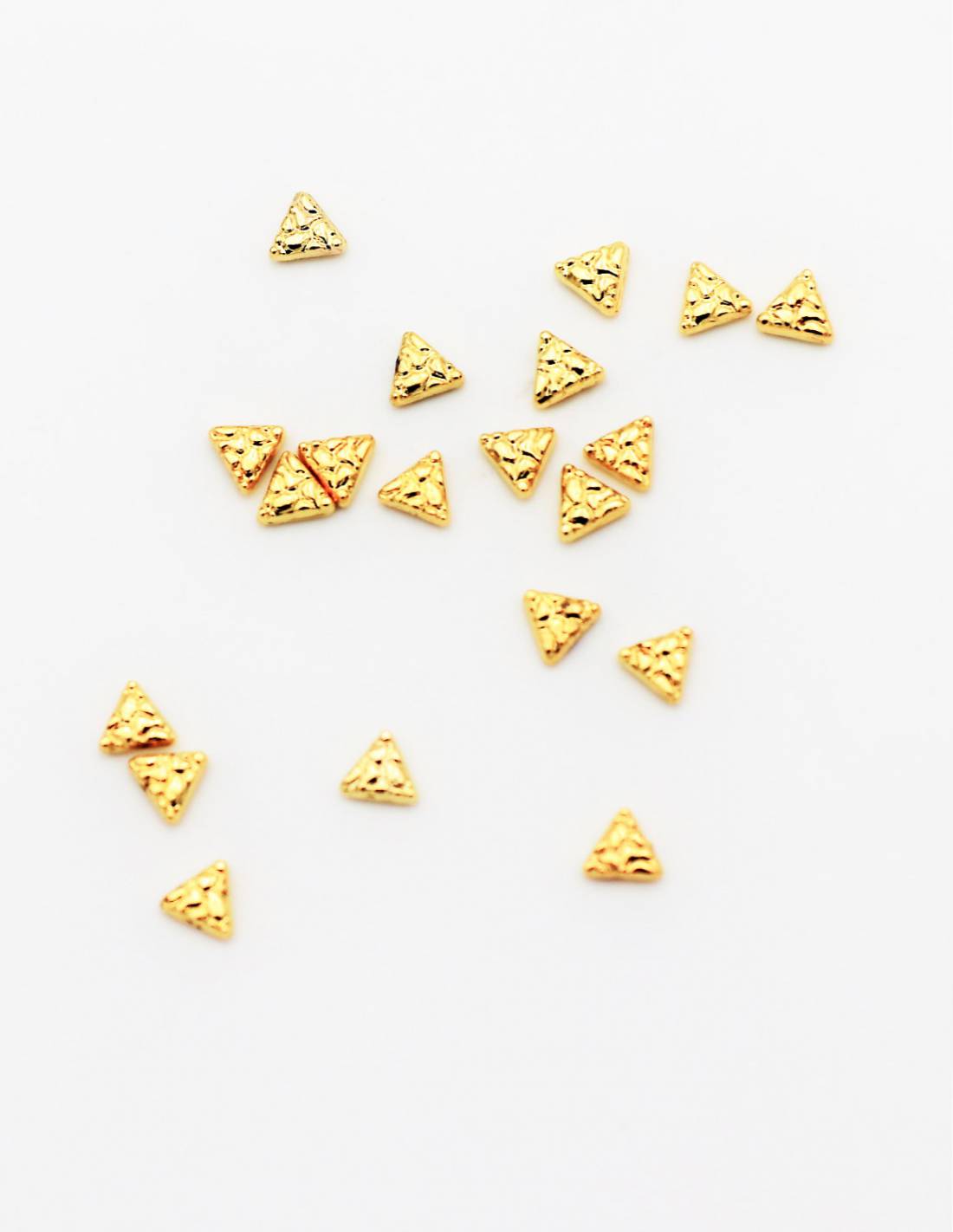 8 Pomelli Triangolari Oro - Maniglie Per Mobili - Diametro 8 Mm - Stile Moderno